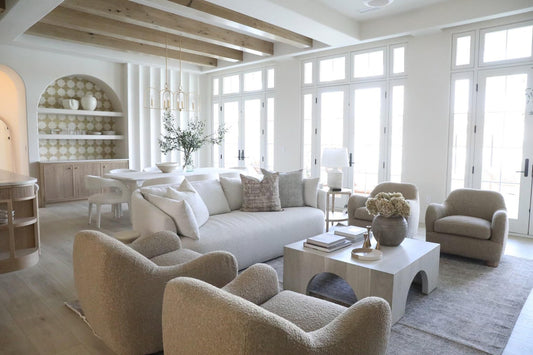 Riviera from the Becki Owens Rosemary Project Open Concept living room and dining area
