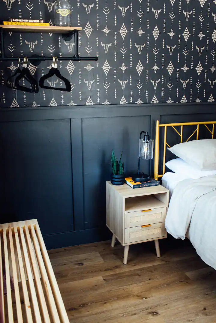 Photo of Hewn Cayenne Premium Stoneform Plank Flooring in a Bedroom