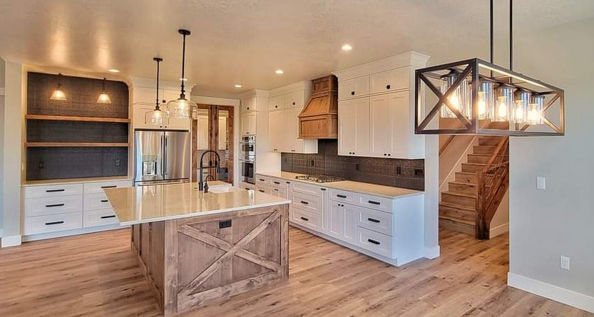 Photo of Hewn Cayenne Premium Stoneform Plank Flooring in a Kitchen