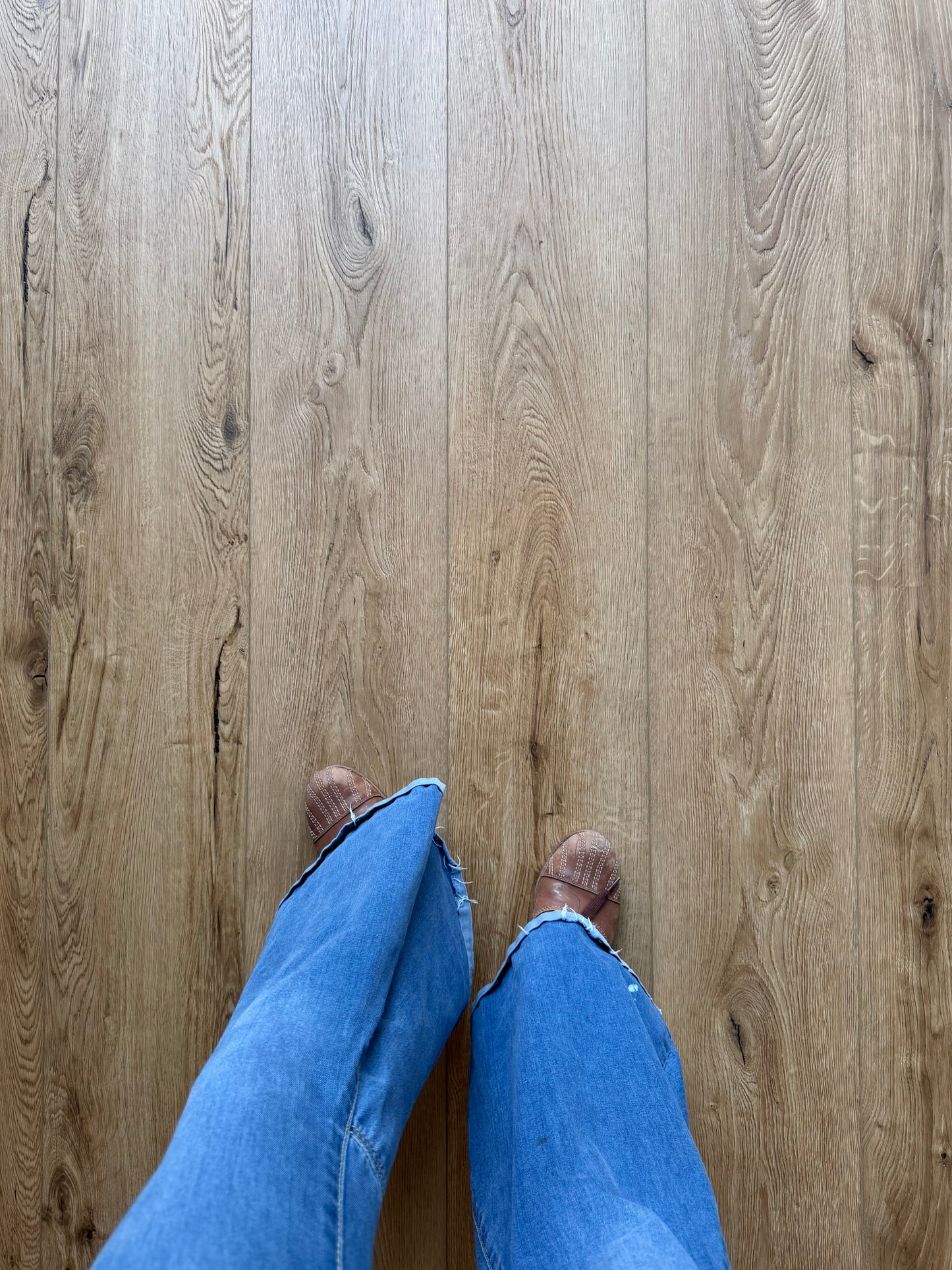 A Top-Down Photo of Hewn Floor Color Lane in the Galey Alix Elite Stoneform Luxury Vinyl Plank Collection