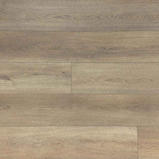 A photo swatch of the flooring color Weathered from the Hewn Floor Becki Owens Elite Stoneform Luxury Plank Flooring Collection