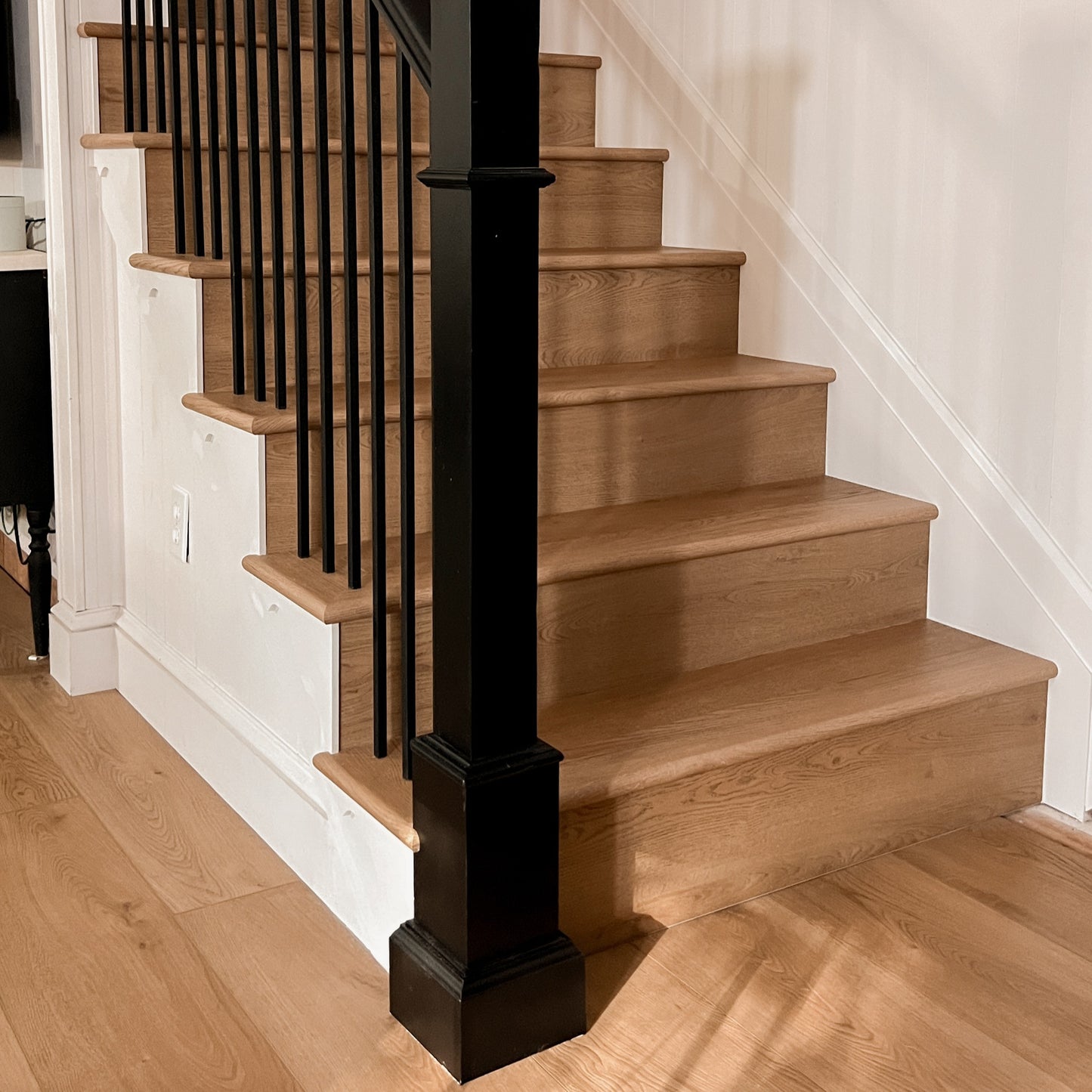 Photo of a Rounded Stair Nose in Hewn's Golden Stoneform