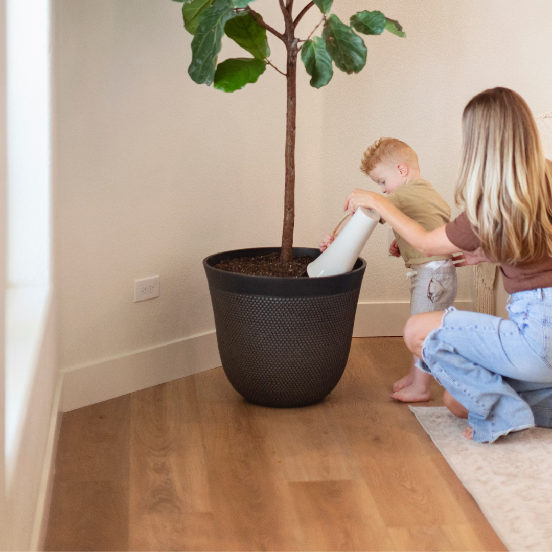 Hender Stoneform® from the Angela Rose Collection in a home with mother and child playing together.