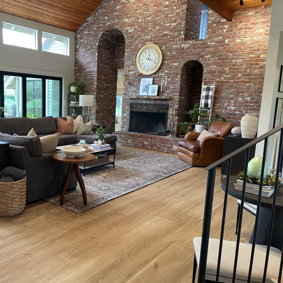 Hewn's Honey Stonefrom® from the Becki Owens Collection in a living room.