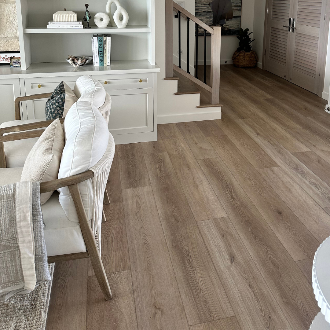 Hewn's Weathered Stonefrom® from the Becki Owens Collection installed in a hallway.