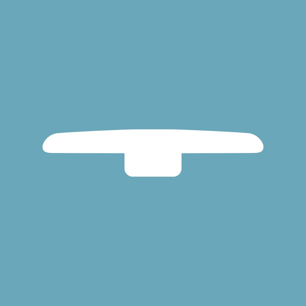 Illustration of a Hewn Flooring T-Mold Transition Trim Piece.