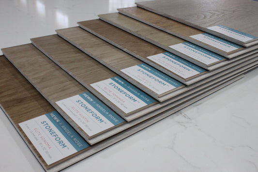 Samples of Stoneform SPC flooring