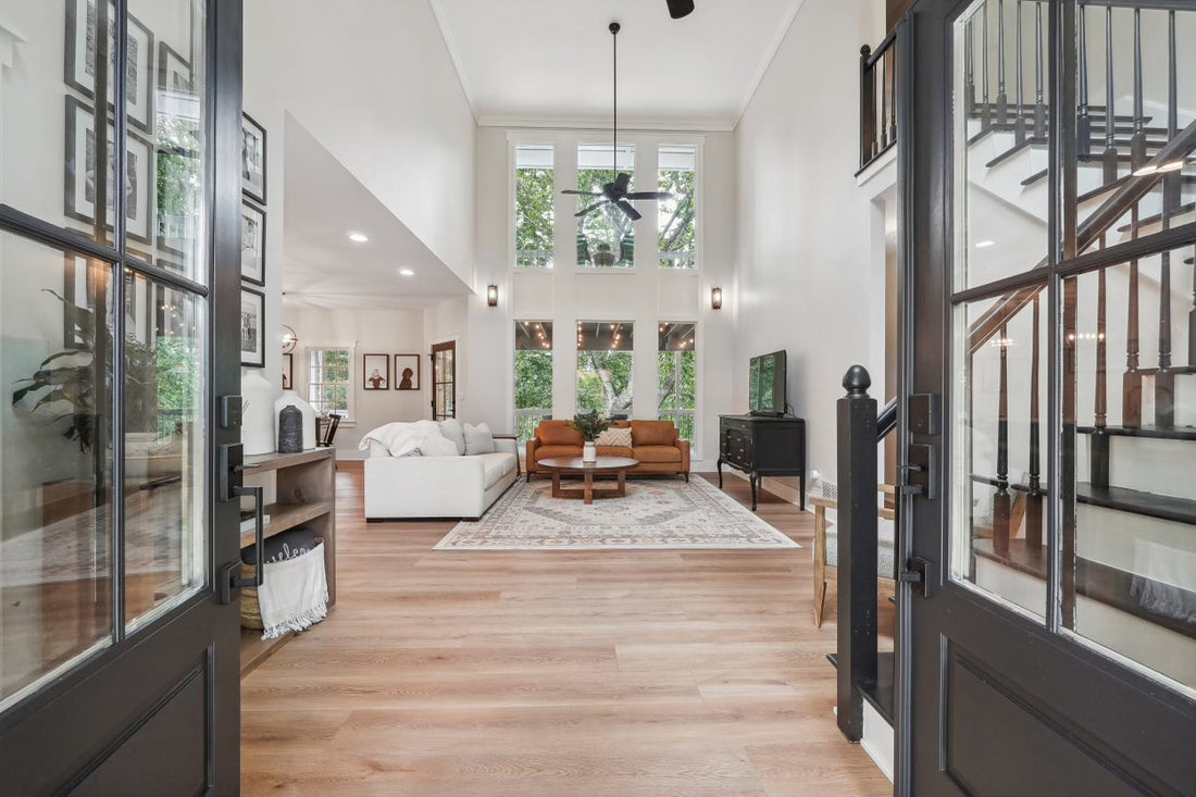 Stoneform color Hender in an open concept living room