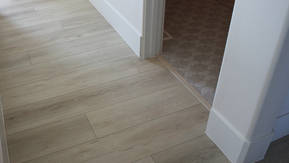 Close up of Hewn's Stoneform® flooring in the color Riviera by Becki Owens.