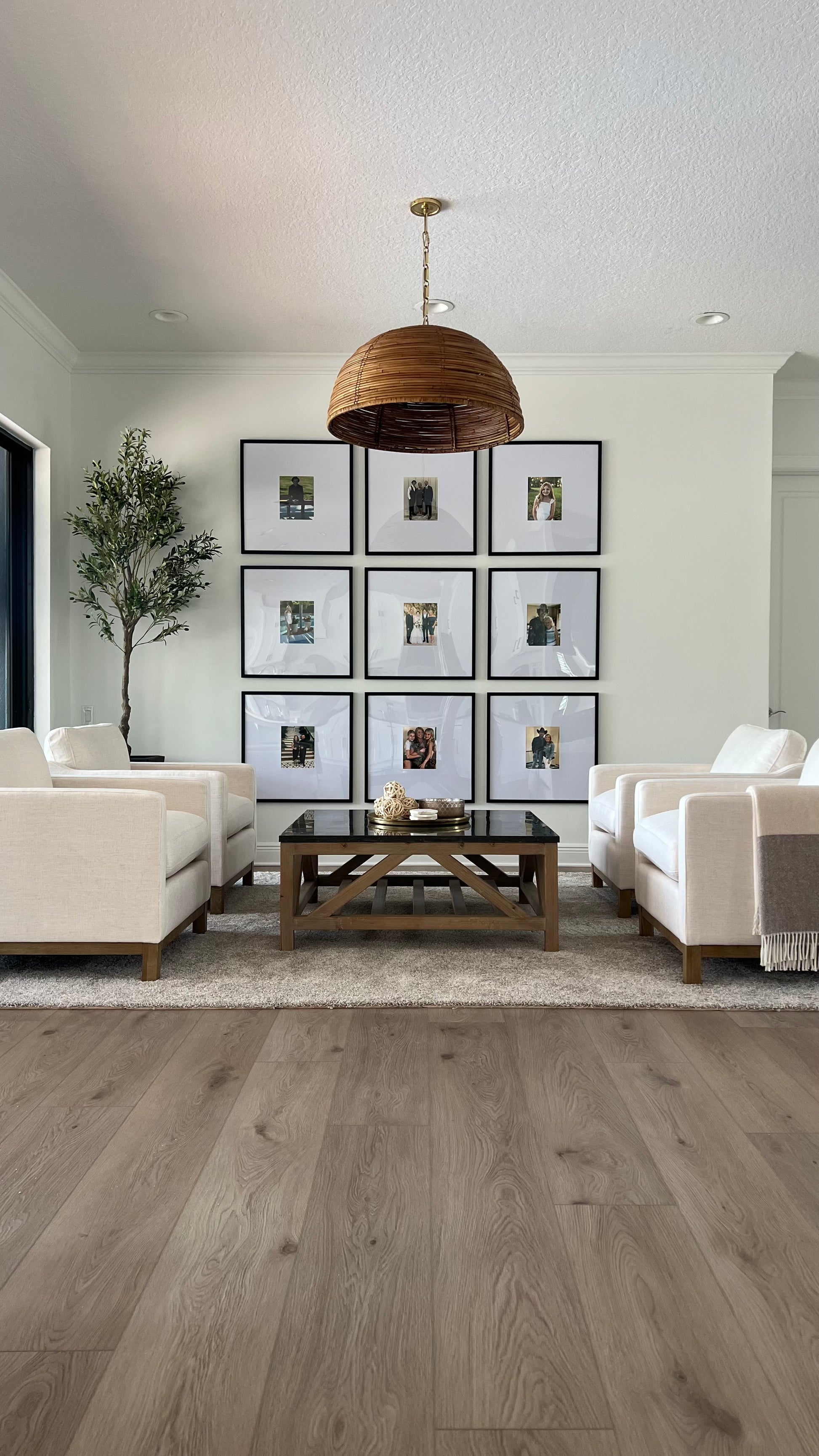 Photo of Topanga Angela Rose Elite Stoneform Plank Flooring in a living room sitting area