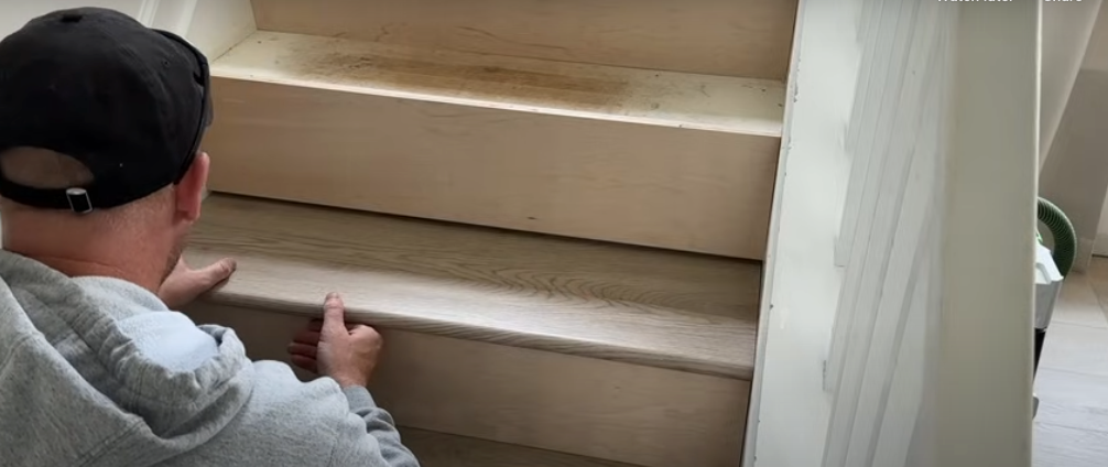 Load video: A Video Describing the Installation Process for a Hewn Rounded Stair Nose.