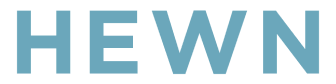 Hewn wordmark blue logo