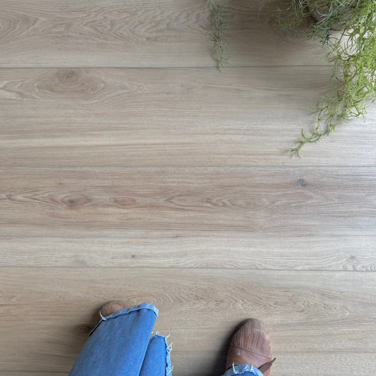 A Photo of Hewn Floor Color Augustine in the Galey Alix Elite Stoneform Luxury Vinyl Plank Collection