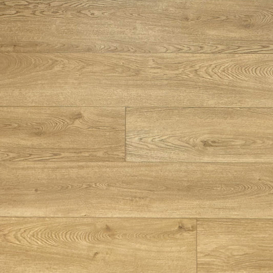A photo swatch of the flooring color Golden from the Hewn Floor Becki Owens Elite Stoneform Luxury Plank Flooring Collection