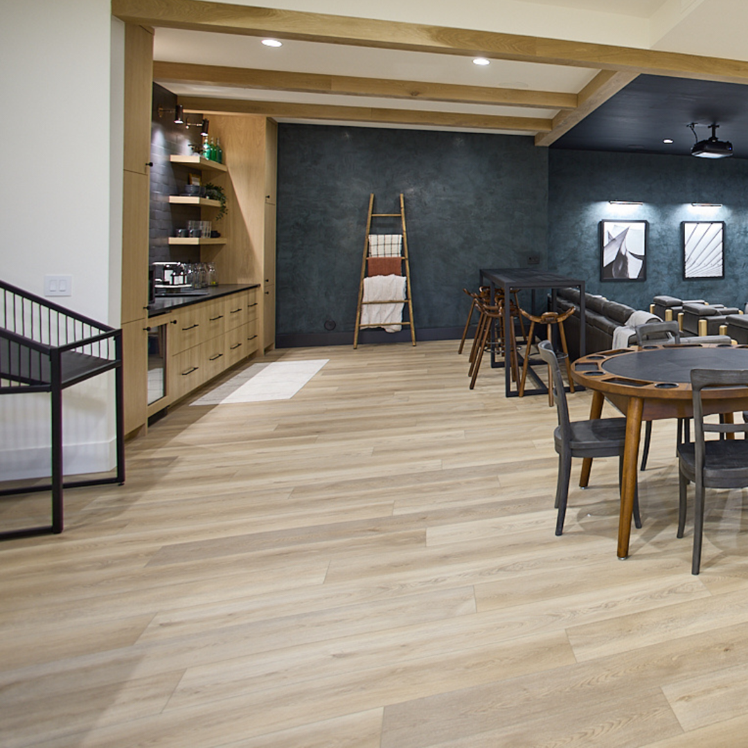 Hewn's Weathered Stonefrom® from the Becki Owens Collection installed in a game room.