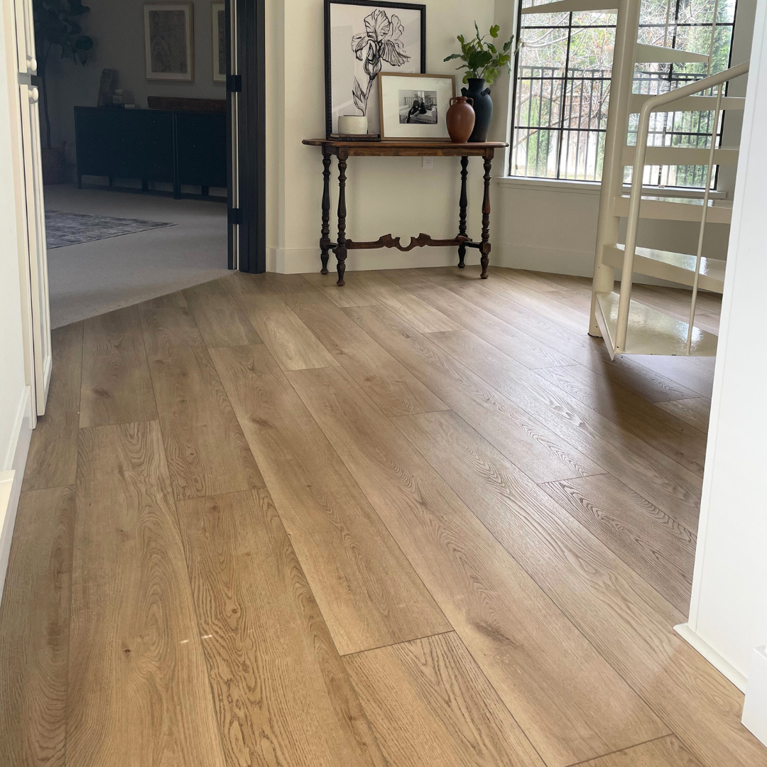 Hewn's Honey Stonefrom® from the Becki Owens Collection in a hallway. 