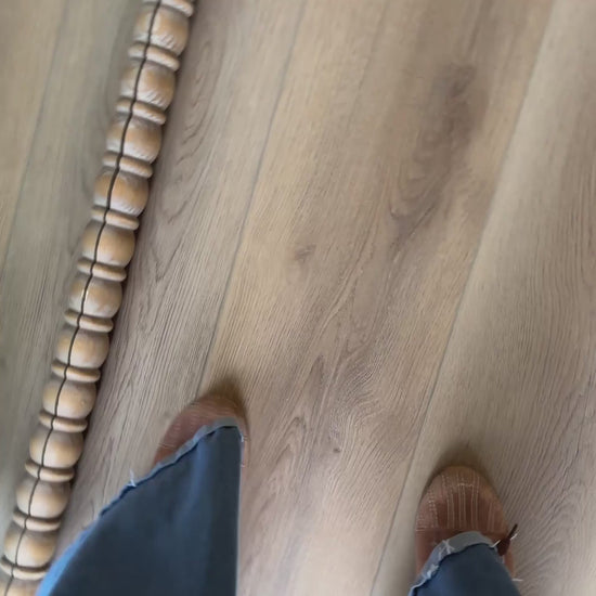 A Video of Galey Alix with her Hewn Floor Color Sutterlin in the Galey Alix Elite Stoneform Luxury Vinyl Plank 